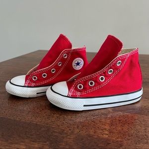 Red Toddler Converse High-tops - size 7